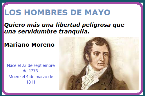 LOS HOMBRES DE MAYO MORENO